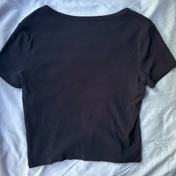 Hollister Black Fitted Crew Neck T-Shirt - Picture 2 of 3